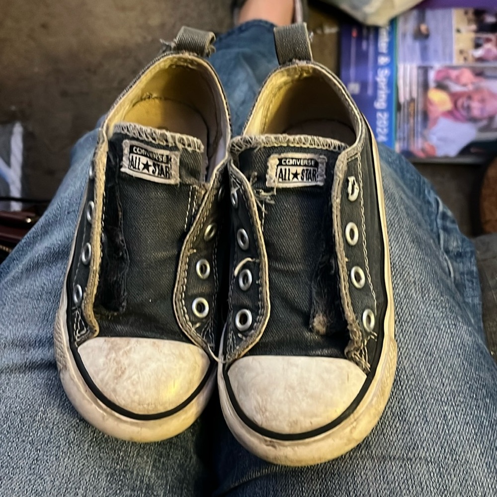 Blue slip on converse